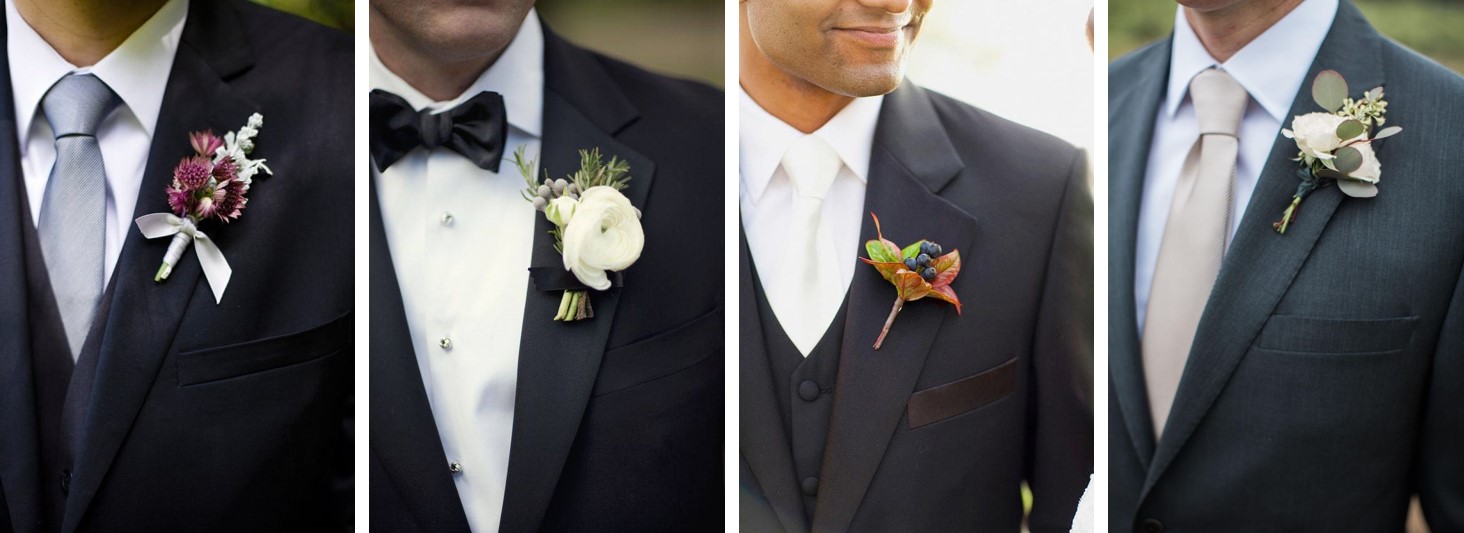 бутоньерки для друзей жениха