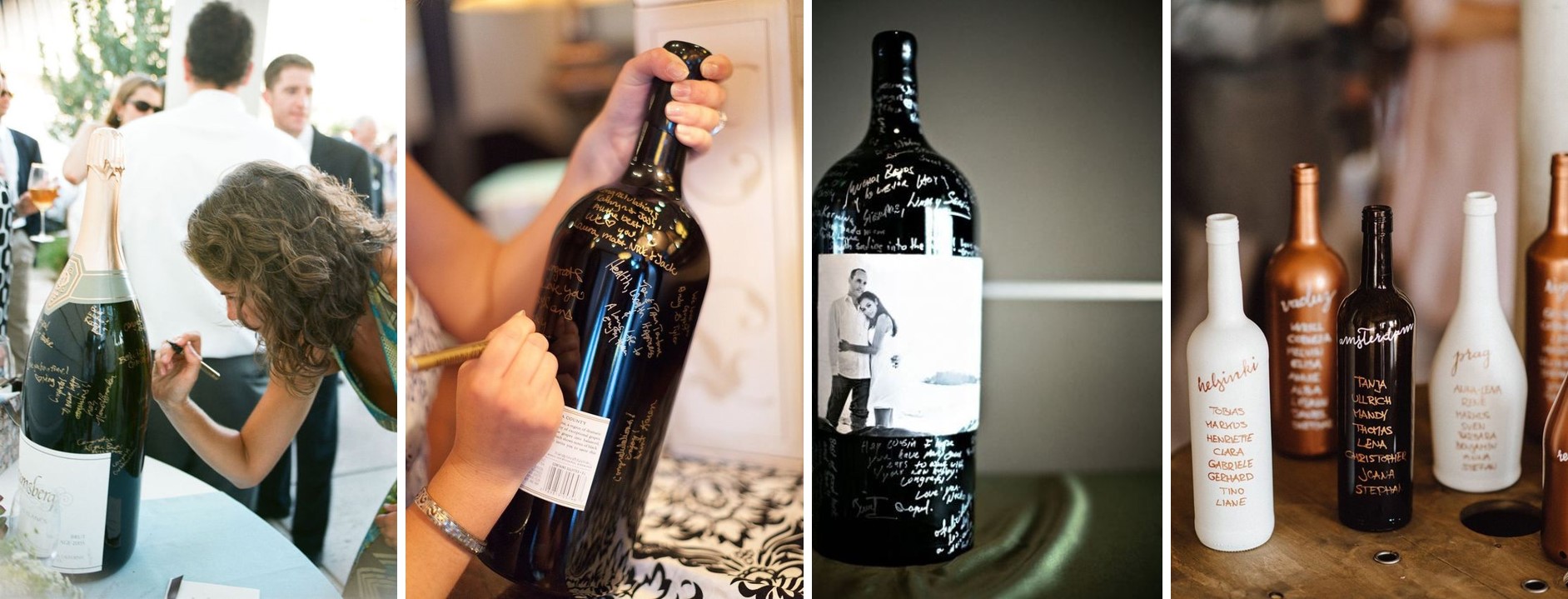 бутылки вместо книги пожеланий 