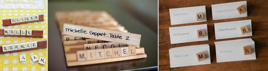 карточки для гостей - набот имени из букв по мативам scrabble